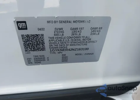 2022 Cadillac Xt5 Fwd Premium Luxury from USA, damaged, VIN 1GYKNER42NZ163100